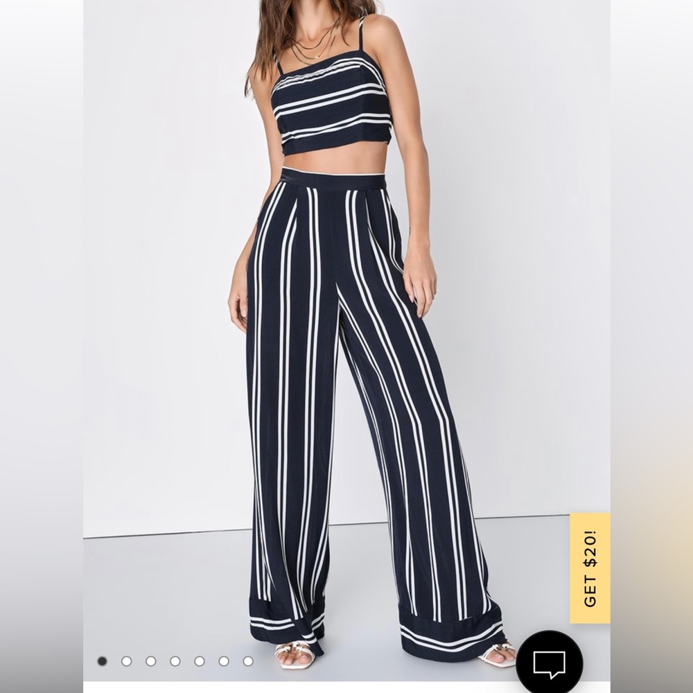 Lulus navy/white two pieces